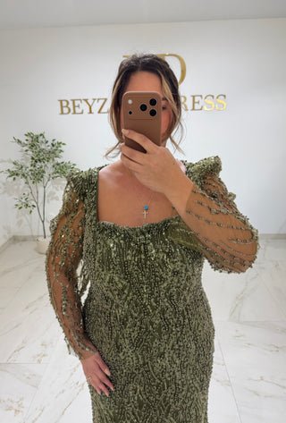 Minel dress Khaki PLUS SIZES