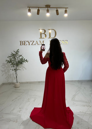 İpek dress red