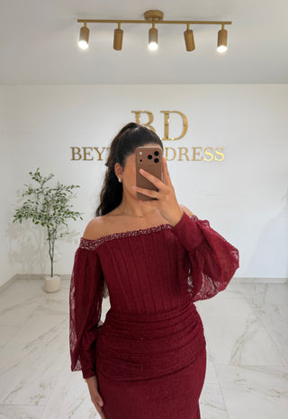 Derya dress bordo