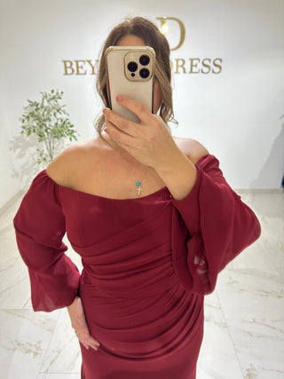Sadem dress bordo PLUS SIZES