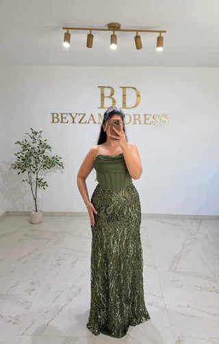 Naida dress khaki