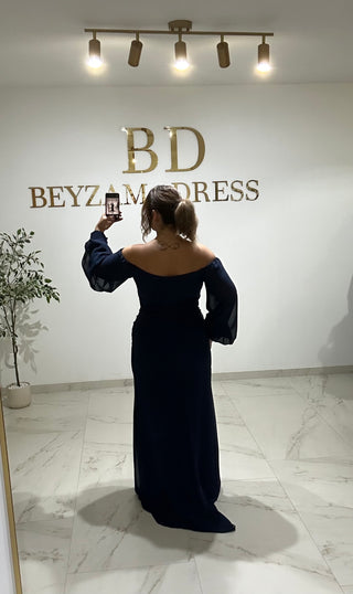 Sadem dress darkblue PLUS SIZES