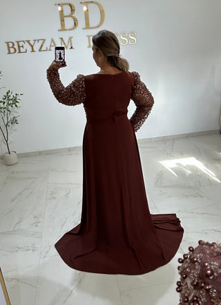 Mihra dress Brown Plus Sizes