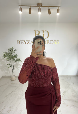 Derin dress bordo