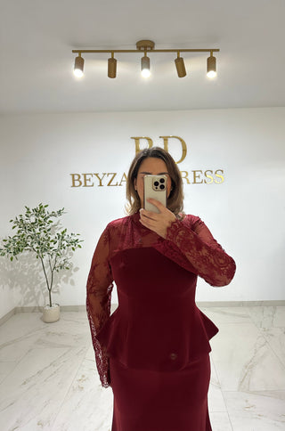 Firuze dress bordo PLUS SIZES