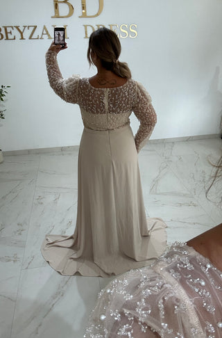 Yeliz dress beige Plus Sizes