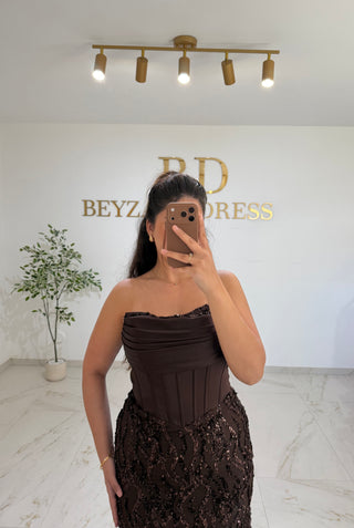 Naida dress Brown
