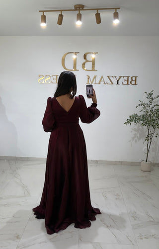 Bahar dress bordo