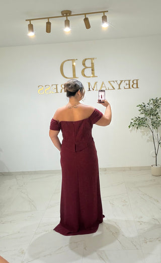 Nura dress bordo PLUS SIZES