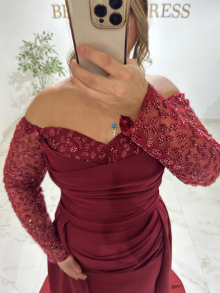 Elmina Dress Bordo PLUS SIZES