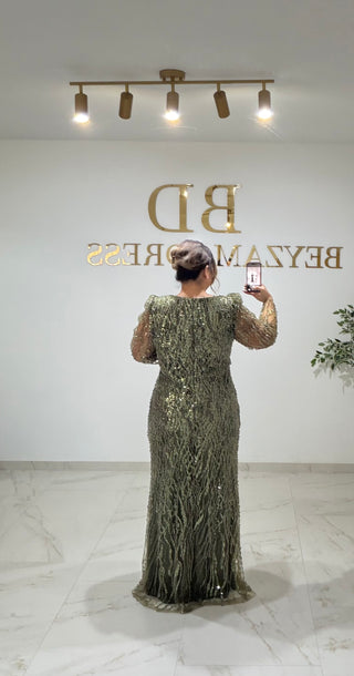 Minel dress Khaki PLUS SIZES