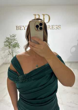 Nihal dress petrol PLUS SIZES