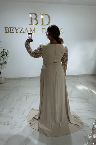 Mihra dress beige Plus Sizes