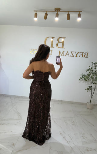 Naida dress Brown