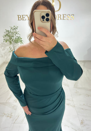 Lema dress petrol PLUS SIZES