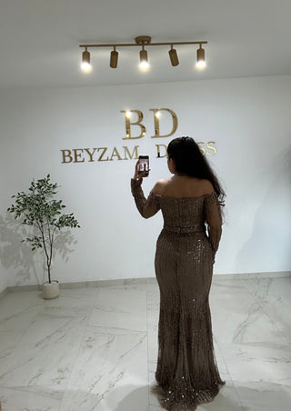 Sude dress Brown