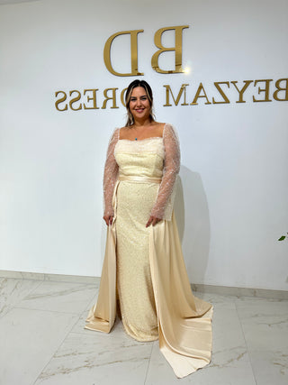 Princess dress beige PLUS SIZES