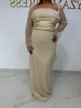 Eflin dress beige PLUS SIZES