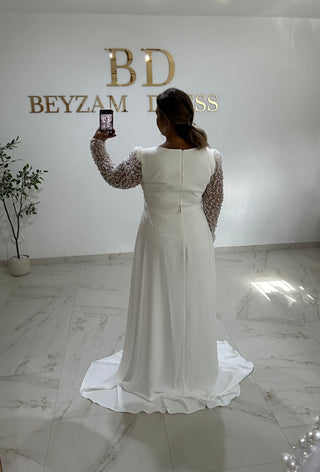 Mihra dress white Plus Sizes