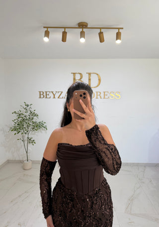 Naida dress Brown
