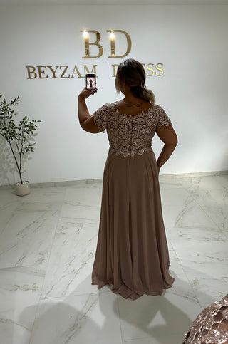 Mina dress Cappuccino Plus Sizes