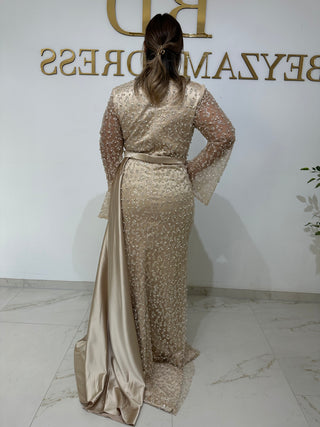 Hande dress beige PLUS SIZES