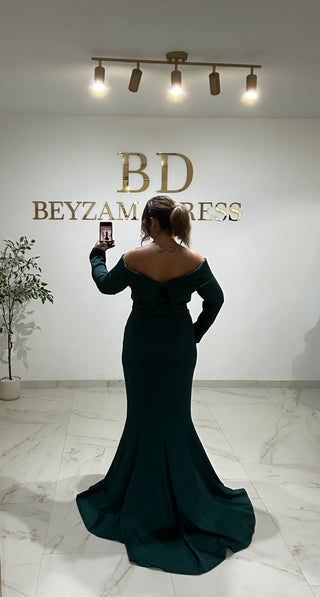 Lema dress petrol PLUS SIZES