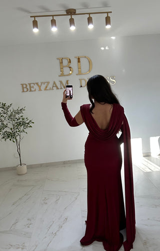 Nur dress bordo