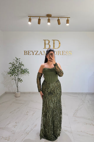 Naida dress khaki