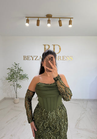 Naida dress khaki