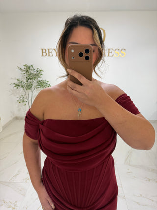 Nura dress bordo PLUS SIZES