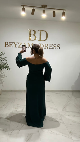 Sadem dress petrol PLUS SIZES