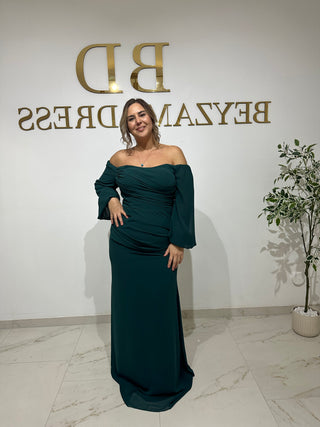 Sadem dress petrol PLUS SIZES