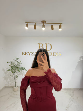 Selen dress bordo