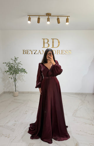 Bahar dress bordo