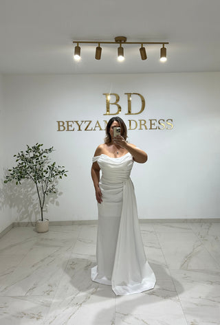 Yaren dress white PLUS SIZES
