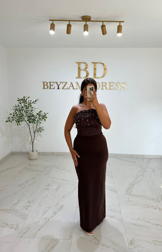 Naida dress Brown