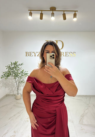 Yaren dress bordo PLUS SIZES