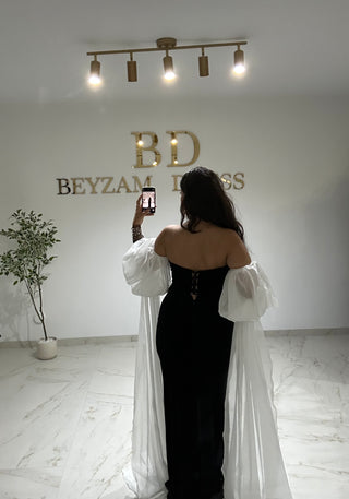 Mercan Dress black samt