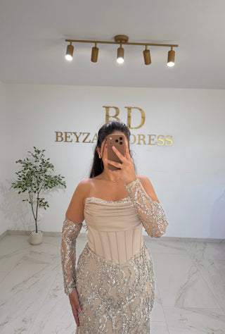 Naida dress beige