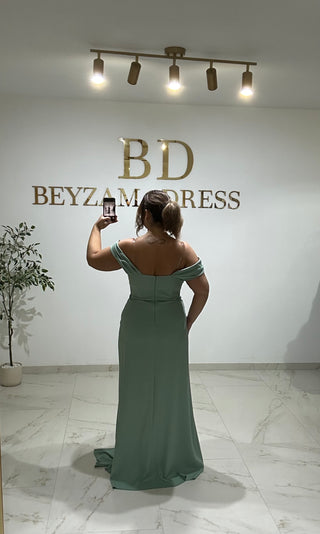 Eylül dress mint PLUS SIZES
