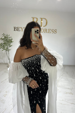 Mercan Dress black samt