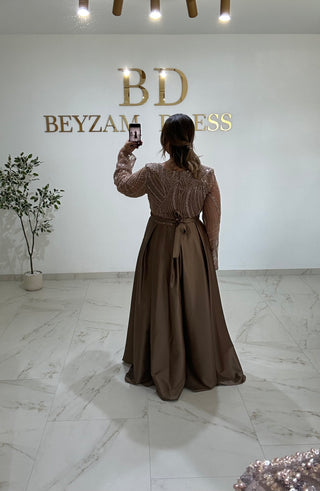 Havin dress Taupe PLUS SIZES