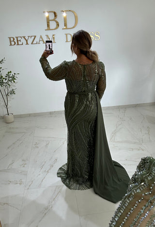 Nisan dress khaki Plus Sizes