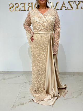 Hande dress beige PLUS SIZES