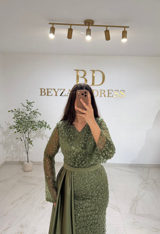 Hande dress Khaki
