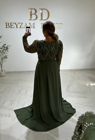 Seda dress khaki Plus Sizes