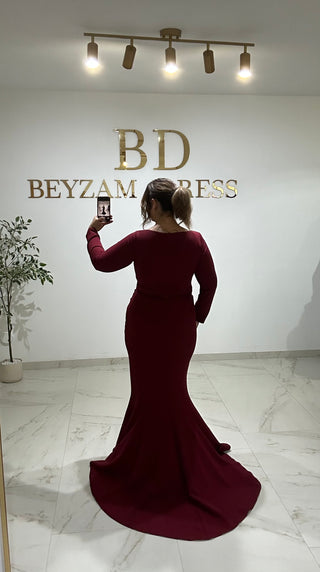 Asu dress bordo PLUS SIZES